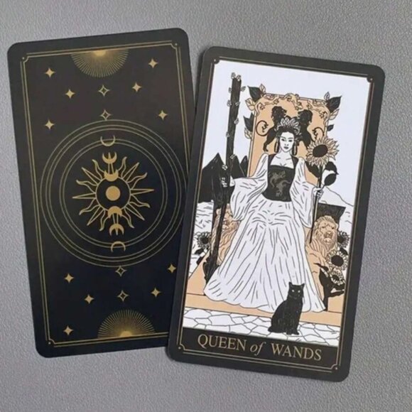 Wyspell Tarot Gold and Black 78 Cards NWT - Picture 1 of 5